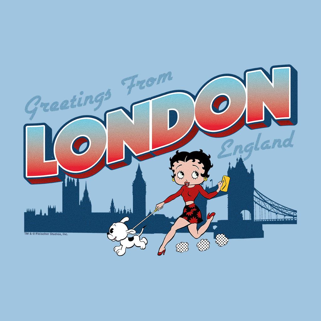 Betty Boop London England Kids Hooded Sweatshirt