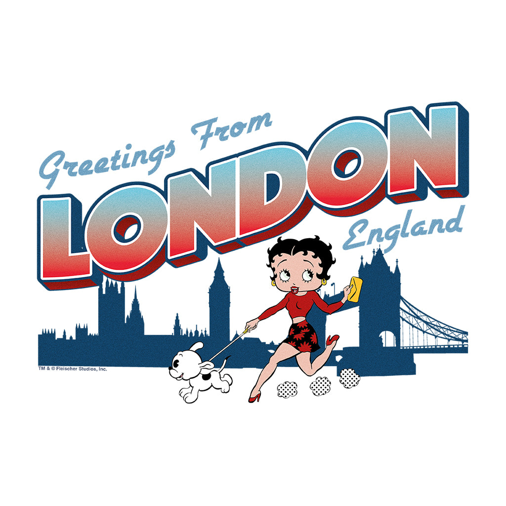 Betty Boop London England Kids Hooded Sweatshirt