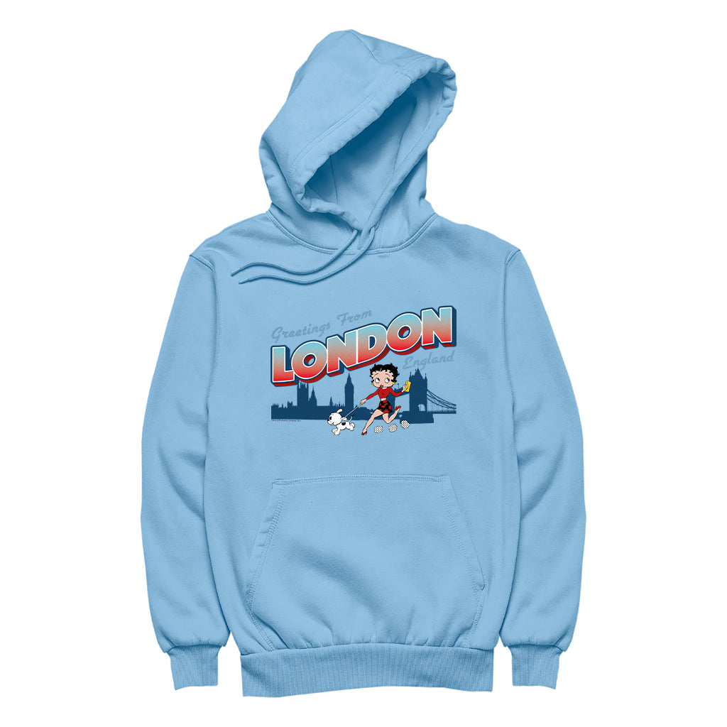 Betty Boop London England Women's Hooded Sweatshirt