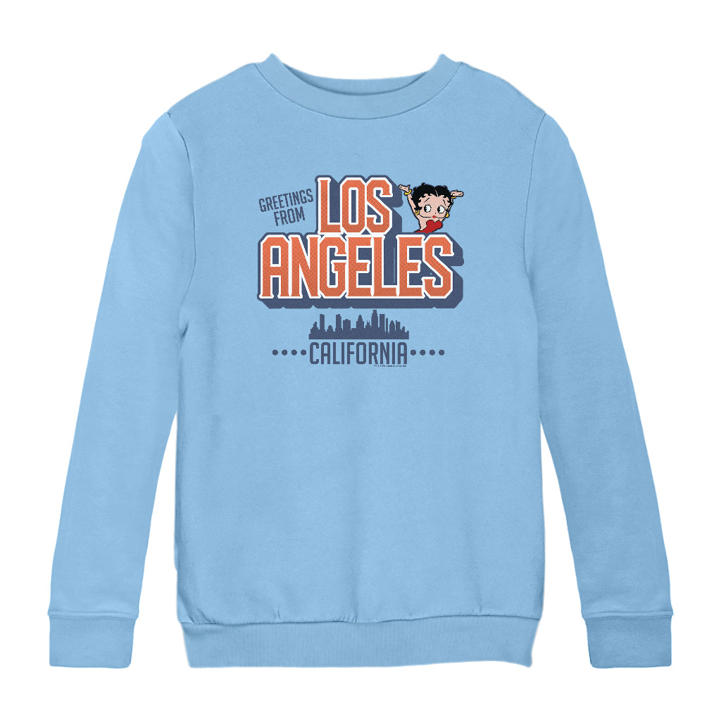 Betty Boop Los Angeles California Kids Sweatshirt