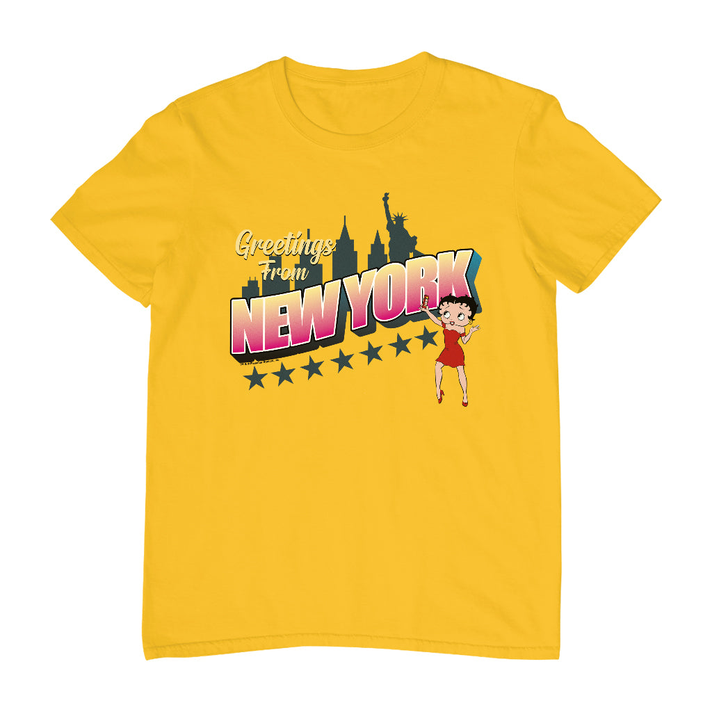 Betty Boop Greetings From New York Men's T-Shirt