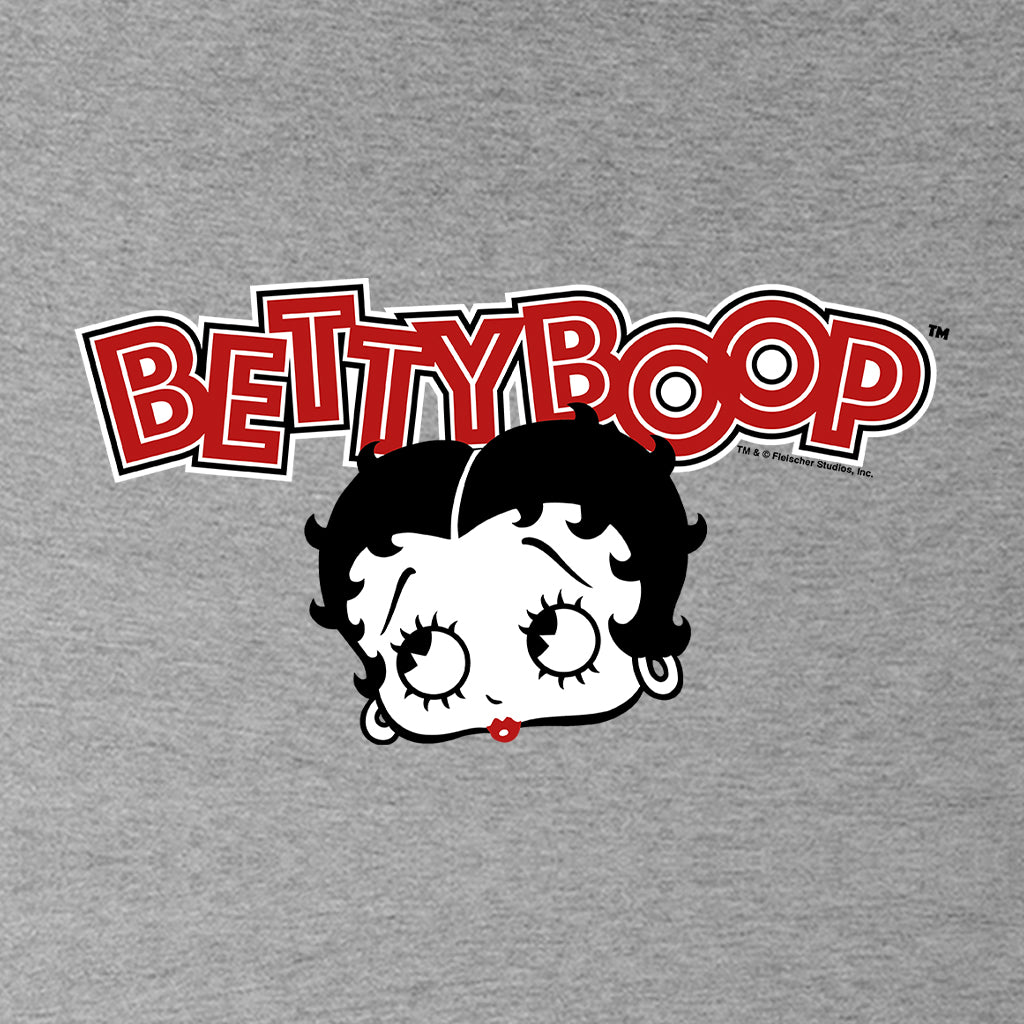 Betty Boop Red Lips Face And Logo Women's Hooded Sweatshirt