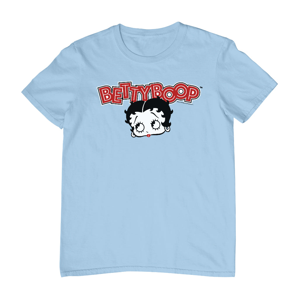Betty Boop Red Lips Face And Logo Men's T-Shirt