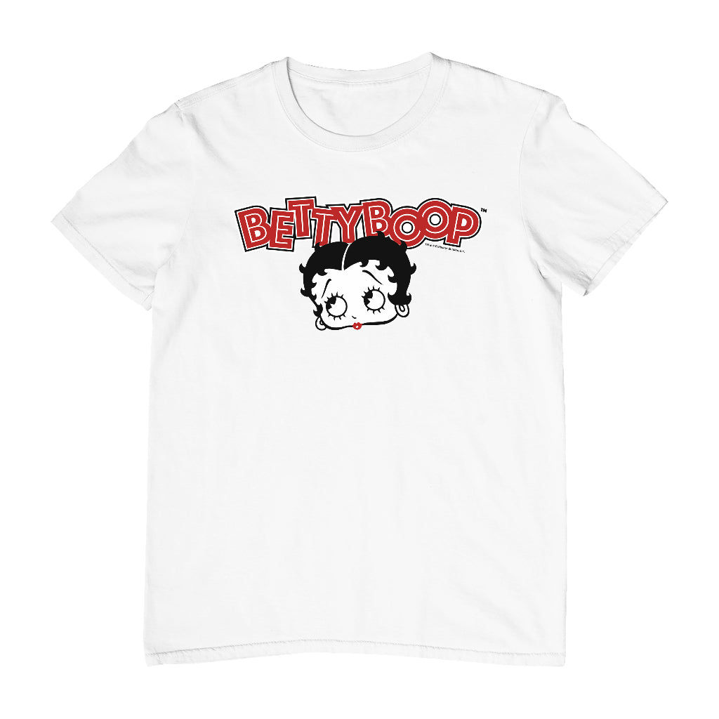 Betty Boop Red Lips Face And Logo Men's T-Shirt
