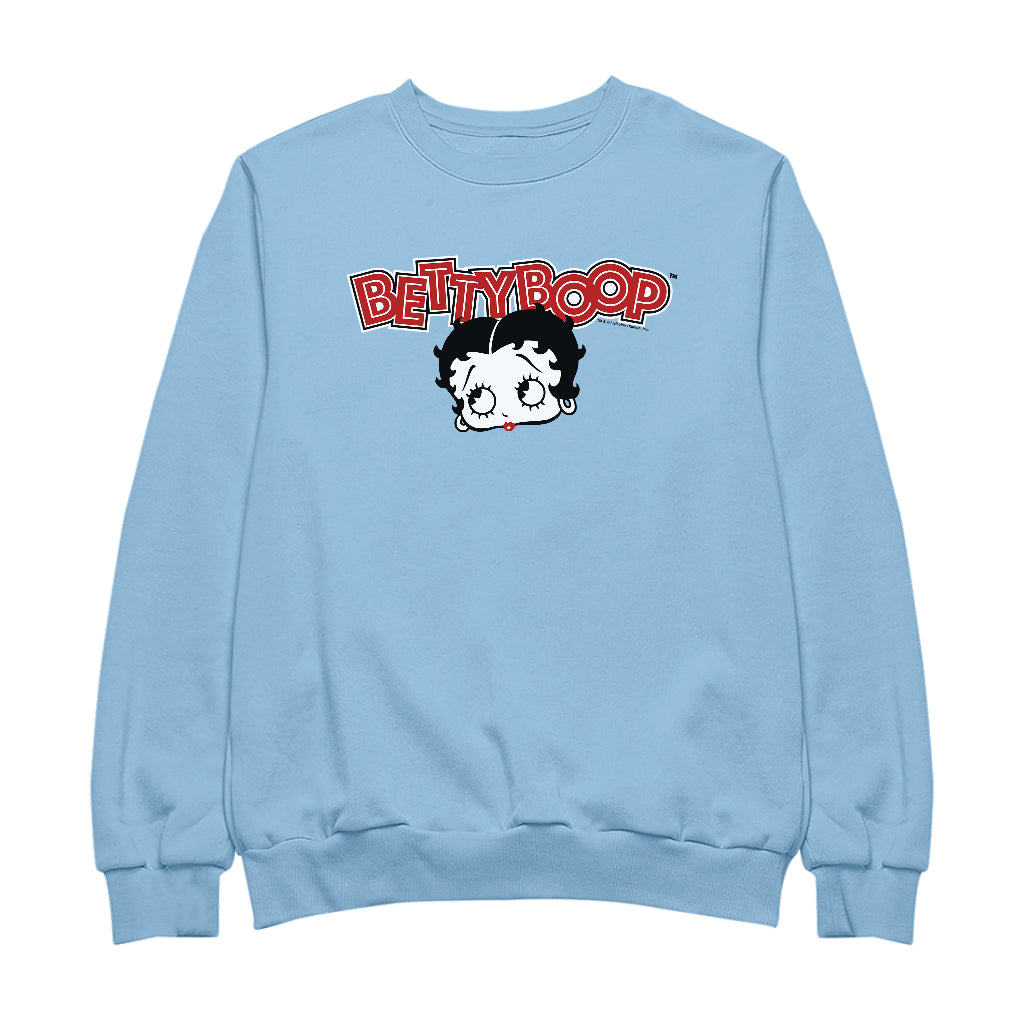 Betty Boop Red Lips Face And Logo Women's Sweatshirt