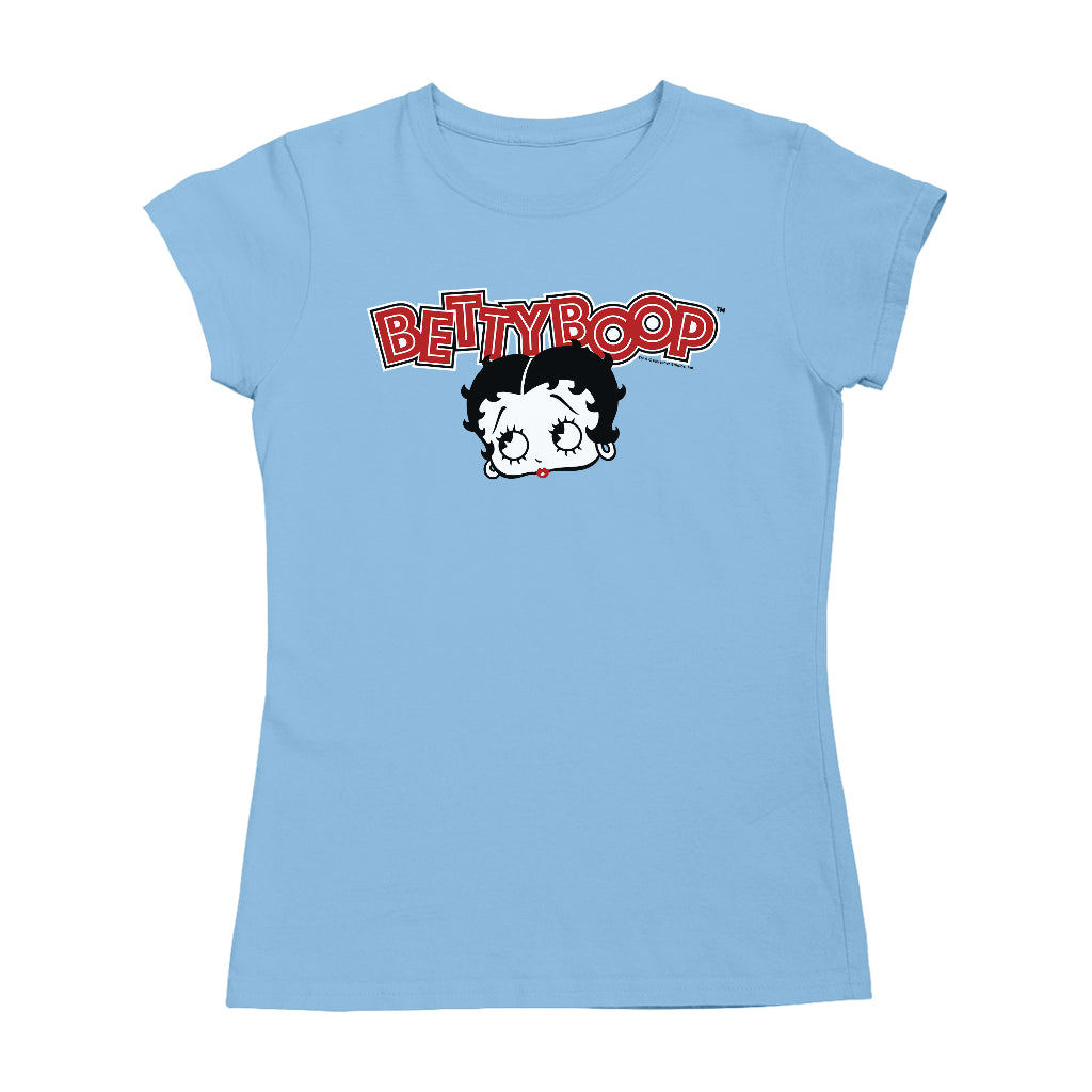 Betty Boop Red Lips Face And Logo Women's T-Shirt