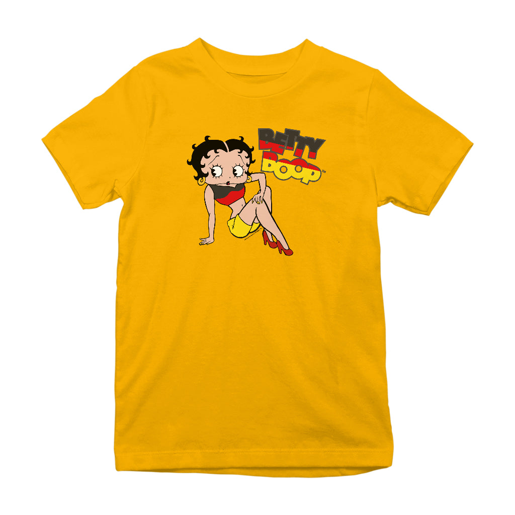 Betty Boop German Flag Clothing Kids T-Shirt