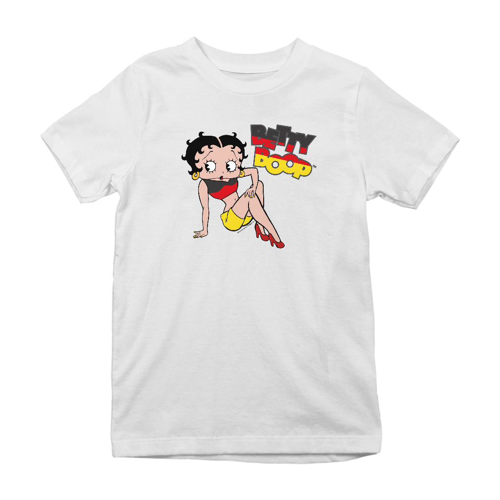 Betty Boop German Flag Clothing Kids T-Shirt