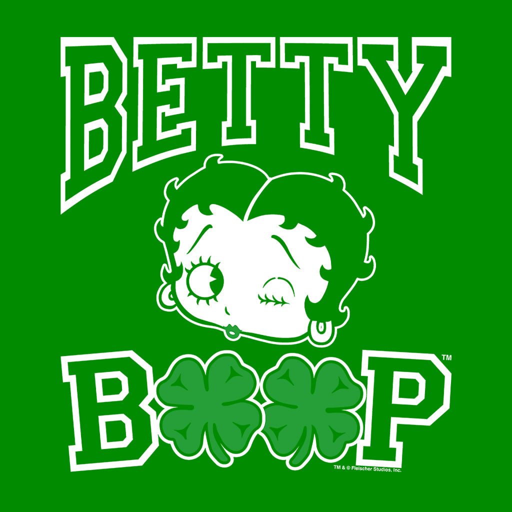 Betty Boop Four Leaf Clovers St Patrick's Day Men's Sweatshirt