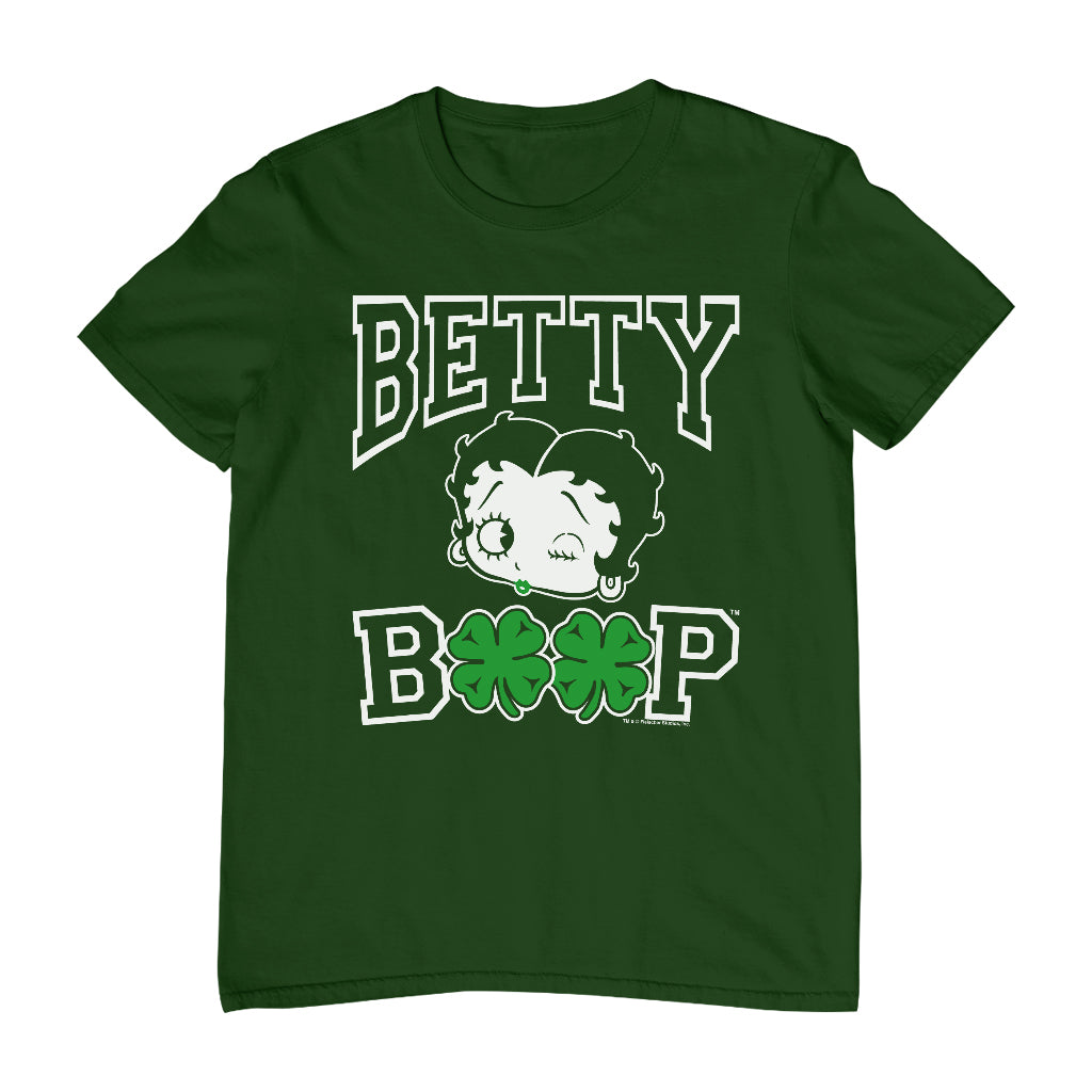 Betty Boop Four Leaf Clovers St Patrick's Day Men's T-Shirt