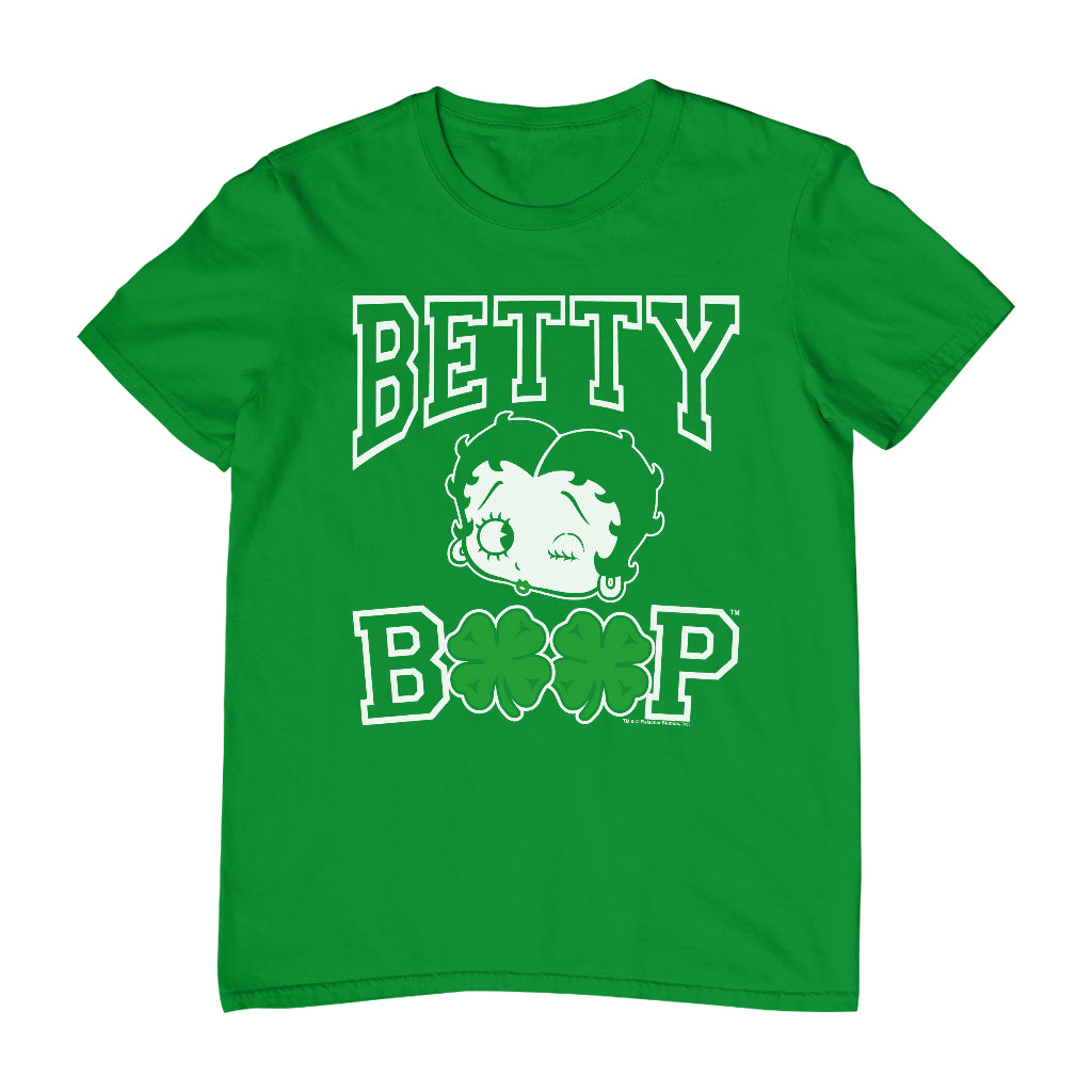 Betty Boop Four Leaf Clovers St Patrick's Day Men's T-Shirt