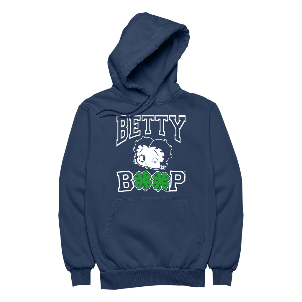 Betty Boop Four Leaf Clovers St Patrick's Day Women's Hooded Sweatshirt