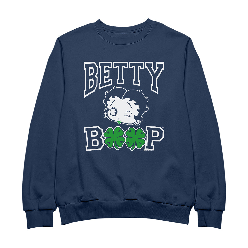 Betty Boop Four Leaf Clovers St Patrick's Day Women's Sweatshirt