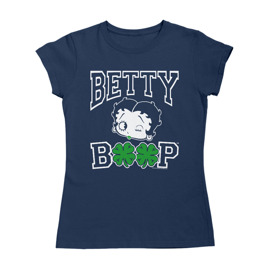 Betty Boop Four Leaf Clovers St Patrick's Day Women's T-Shirt
