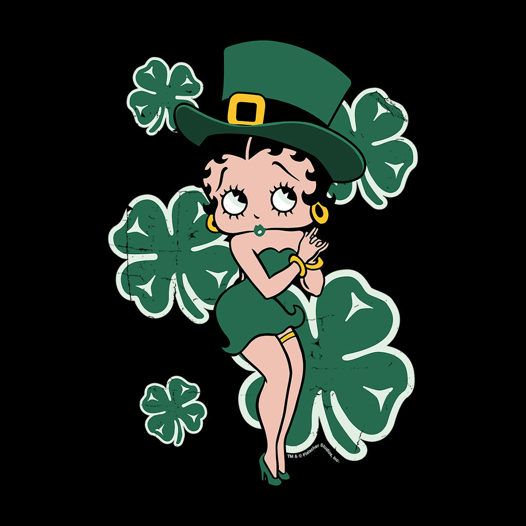 Betty Boop St Patrick's Day Green Dress and Hat Kids T-Shirt