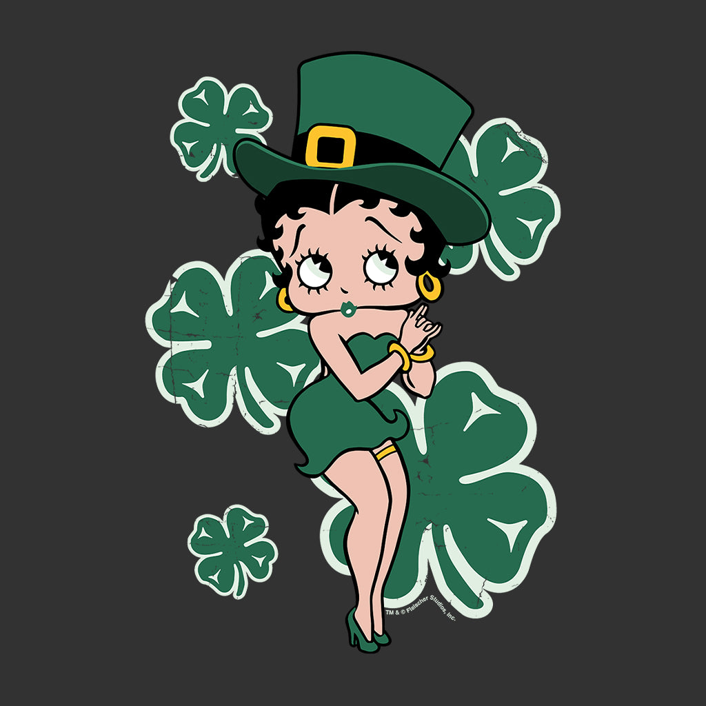 Betty Boop St Patrick's Day Green Dress and Hat Women's T-Shirt