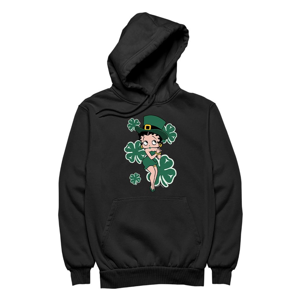 Betty Boop St Patrick's Day Green Dress and Hat Men's Hooded Sweatshirt
