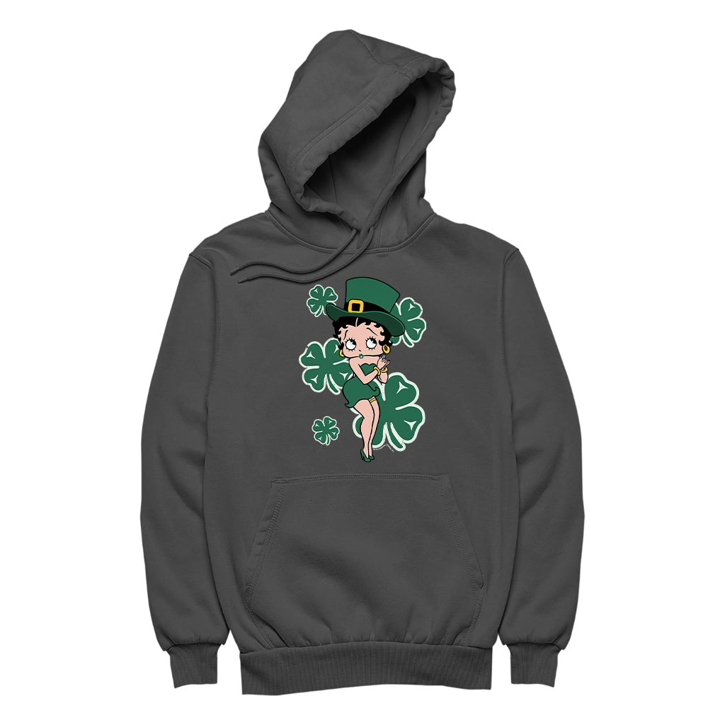 Betty Boop St Patrick's Day Green Dress and Hat Men's Hooded Sweatshirt