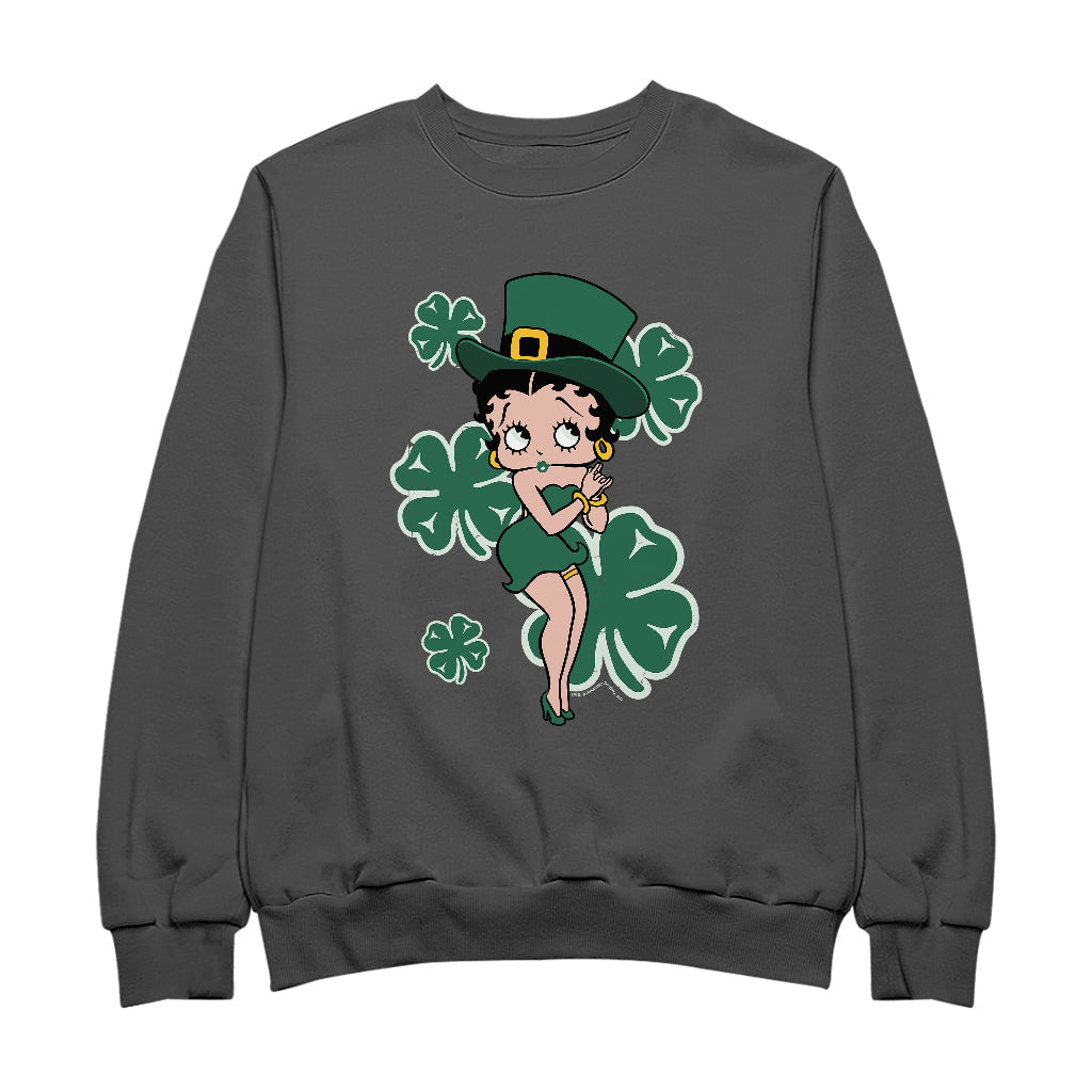 Betty Boop St Patrick's Day Green Dress and Hat Men's Sweatshirt