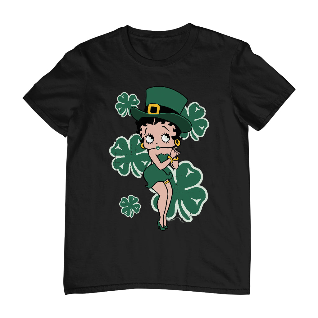 Betty Boop St Patrick's Day Green Dress and Hat Men's T-Shirt