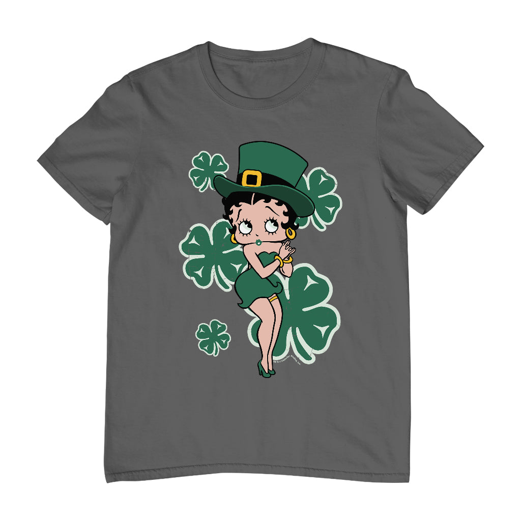 Betty Boop St Patrick's Day Green Dress and Hat Men's T-Shirt