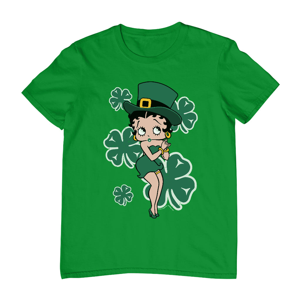 Betty Boop St Patrick's Day Green Dress and Hat Men's T-Shirt