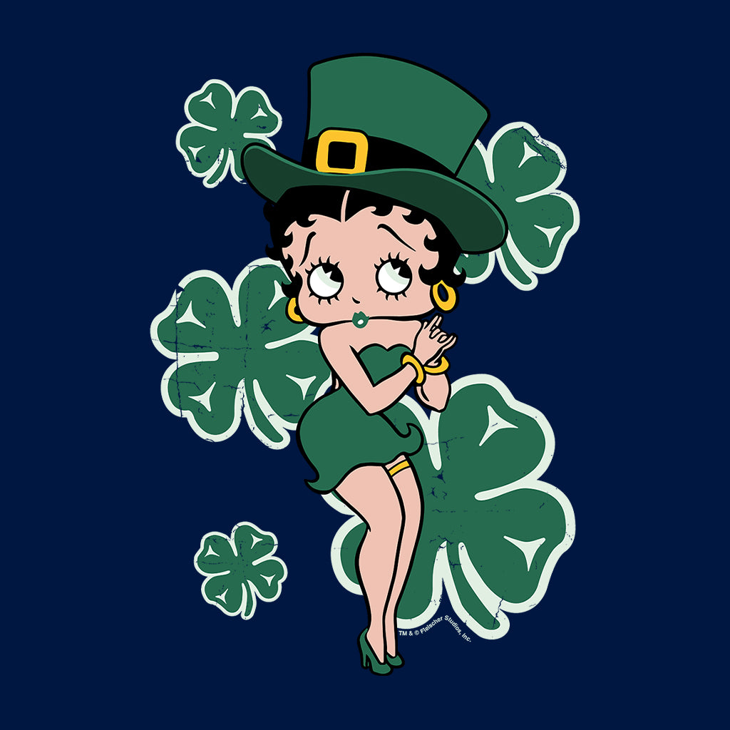 Betty Boop St Patrick's Day Green Dress and Hat Kids T-Shirt