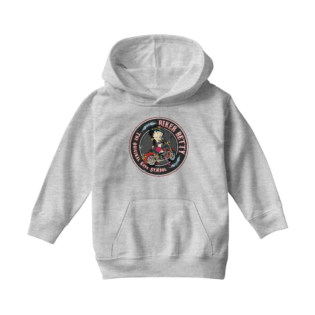 Betty Boop Biker Betty Kids Hooded Sweatshirt-Betty Boop Shop