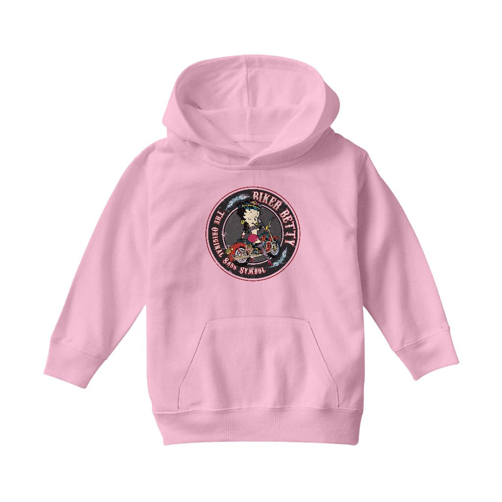 Betty Boop Biker Betty Kids Hooded Sweatshirt-Betty Boop Shop