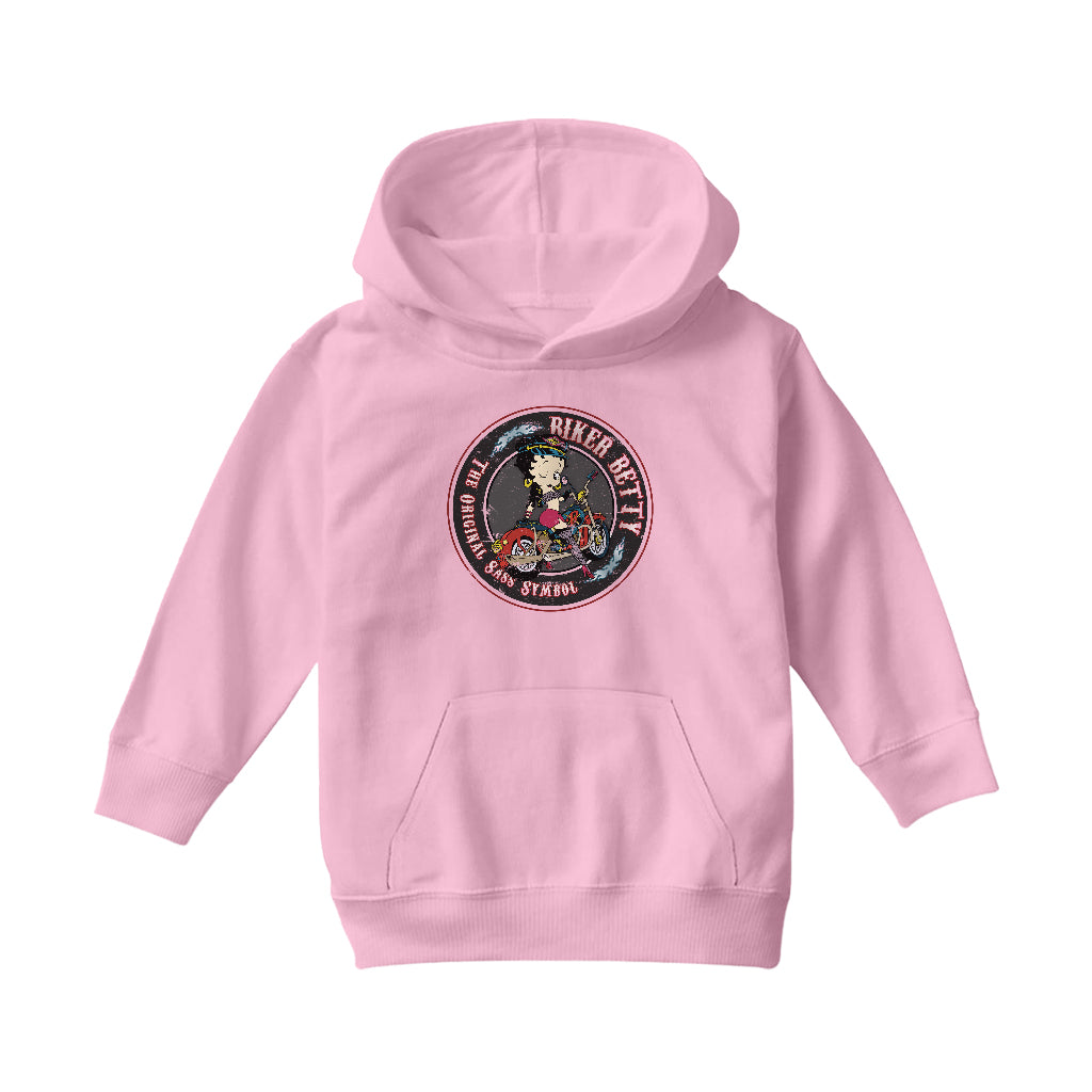 Betty Boop Biker Betty Kids Hooded Sweatshirt-Betty Boop Shop