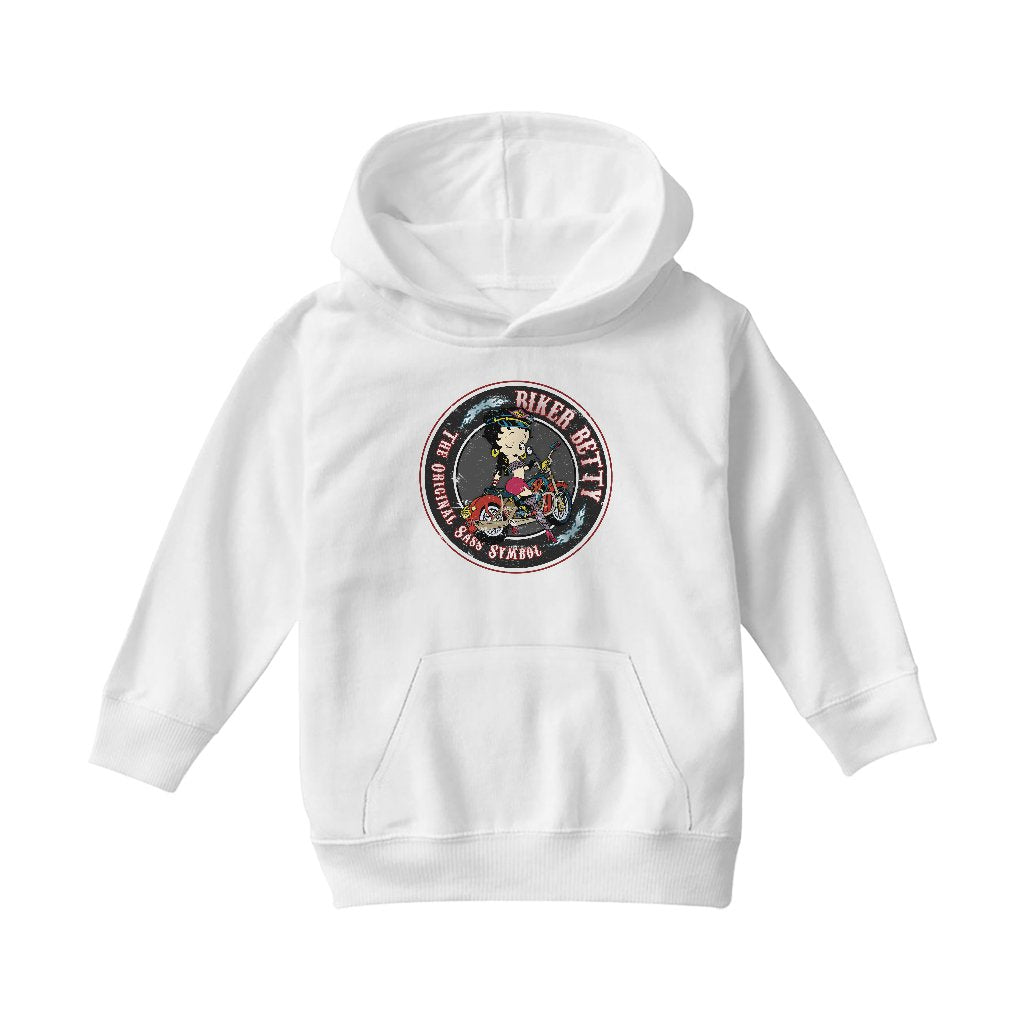 Betty Boop Biker Betty Kids Hooded Sweatshirt-Betty Boop Shop