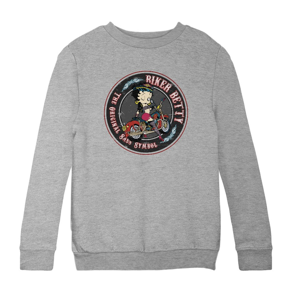 Betty Boop Biker Betty Kids Sweatshirt-Betty Boop Shop