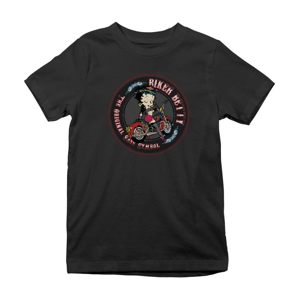 Betty Boop Biker Betty Kids T-Shirt-Betty Boop Shop