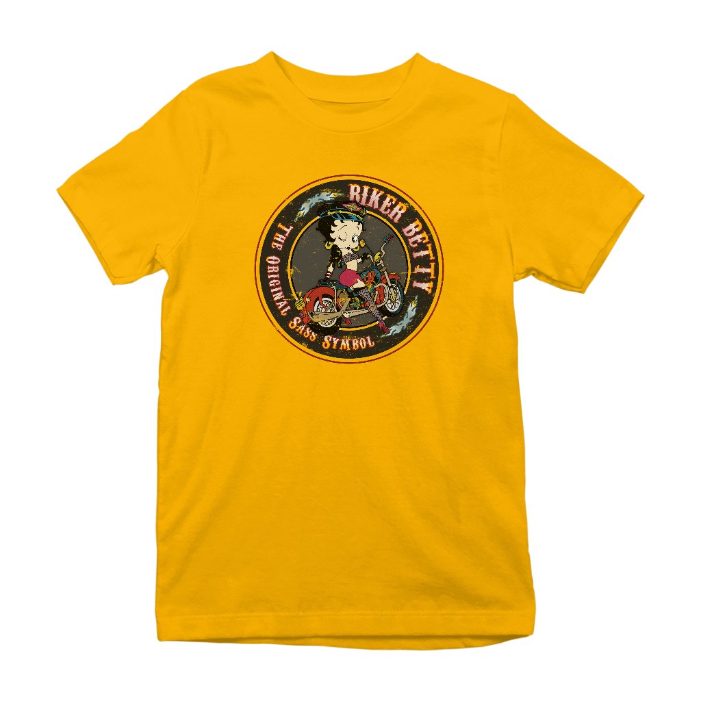 Betty Boop Biker Betty Kids T-Shirt-Betty Boop Shop