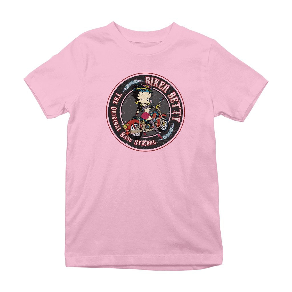 Betty Boop Biker Betty Kids T-Shirt-Betty Boop Shop