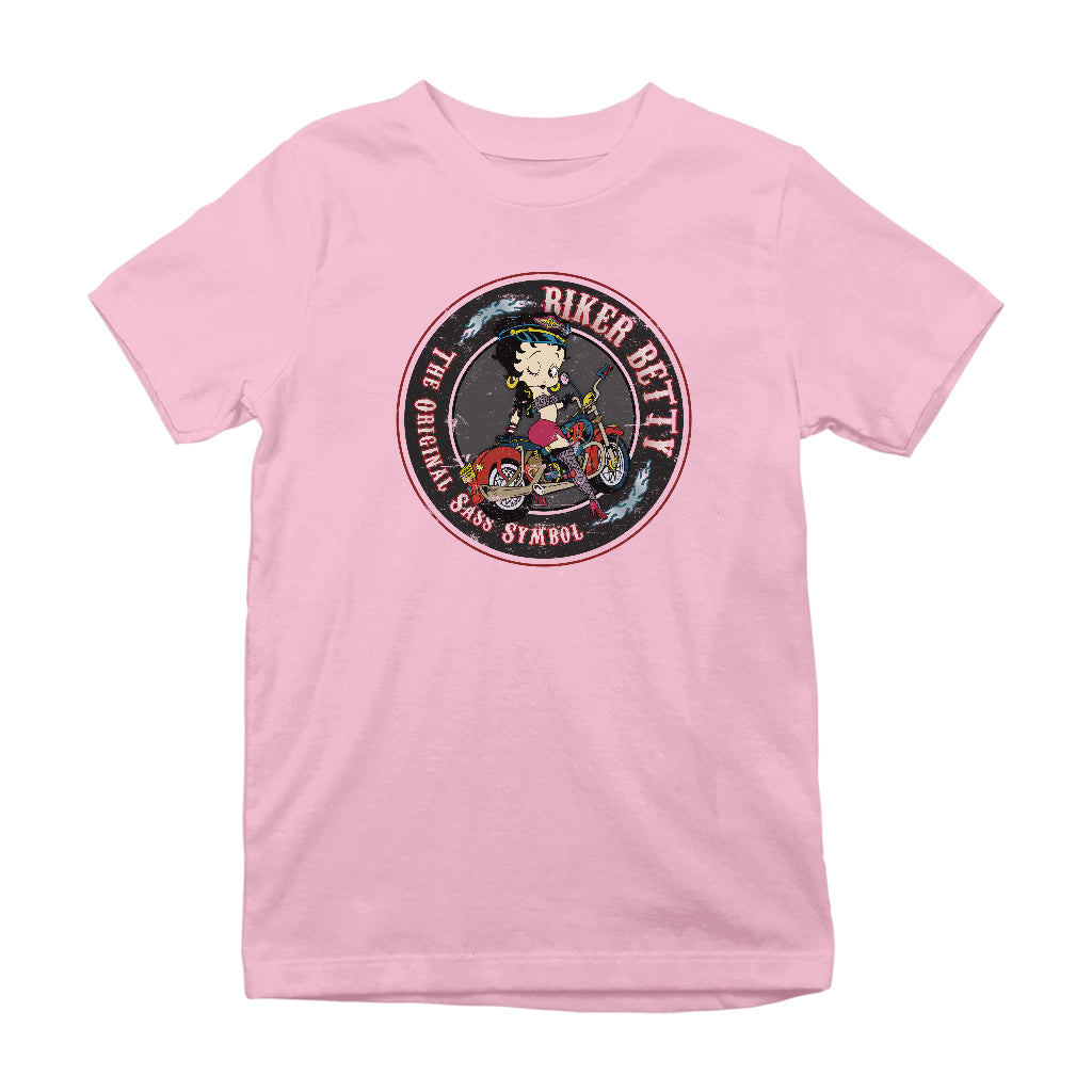 Betty Boop Biker Betty Kids T-Shirt-Betty Boop Shop