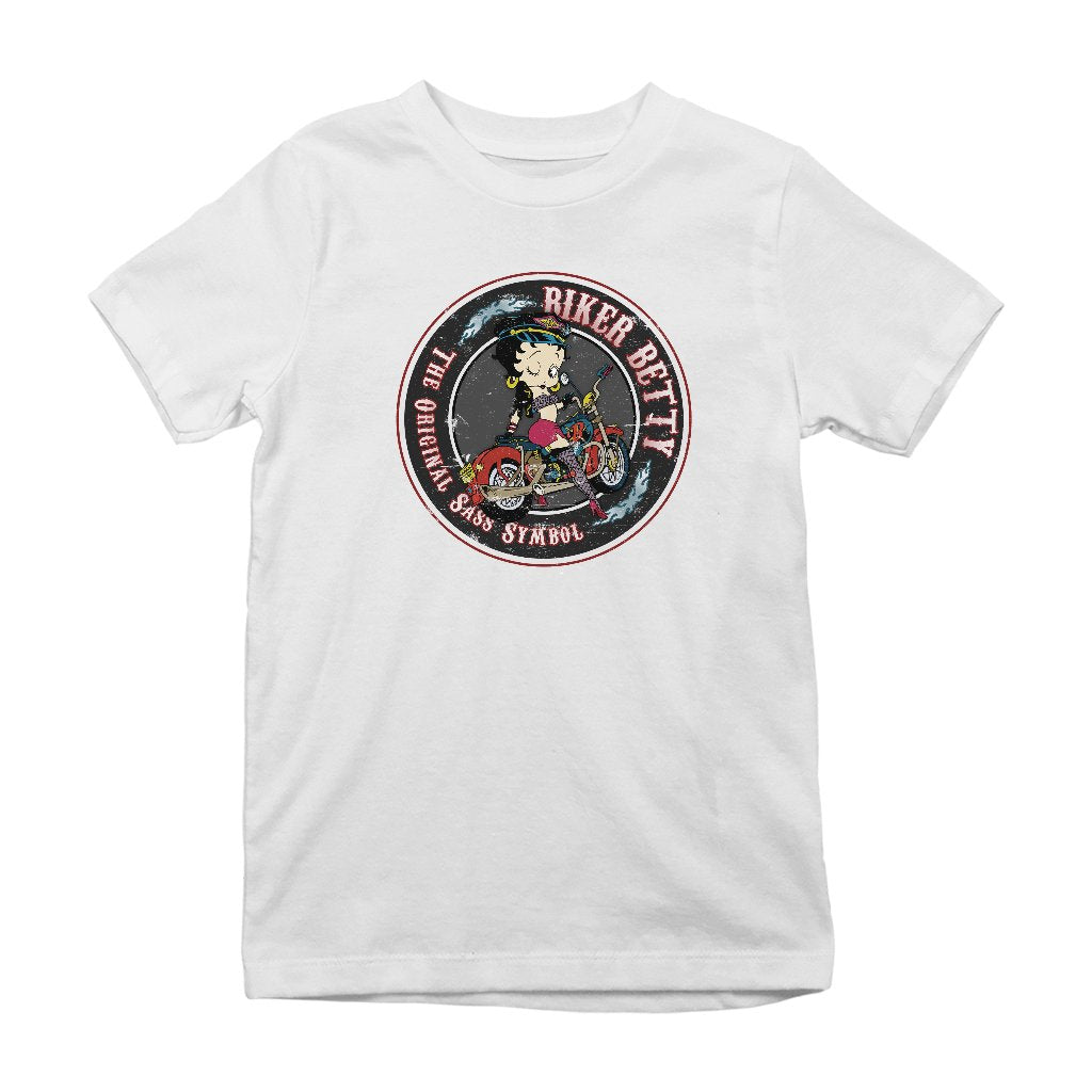 Betty Boop Biker Betty Kids T-Shirt-Betty Boop Shop