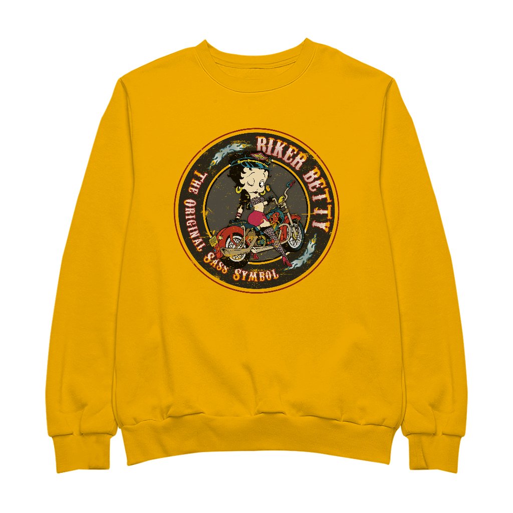 Betty Boop Biker Betty Men's Sweatshirt-Betty Boop Shop
