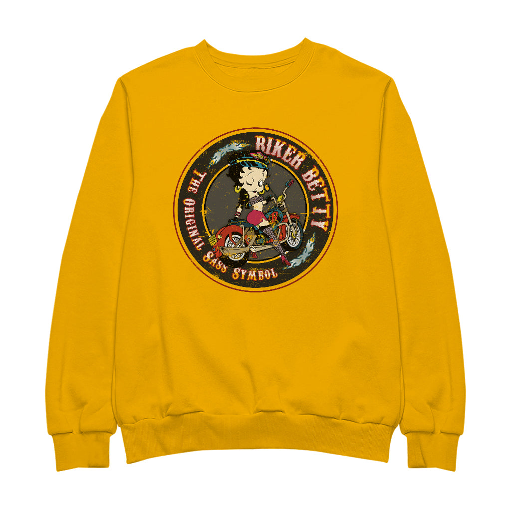 Betty Boop Biker Betty Women's Sweatshirt-Betty Boop Shop
