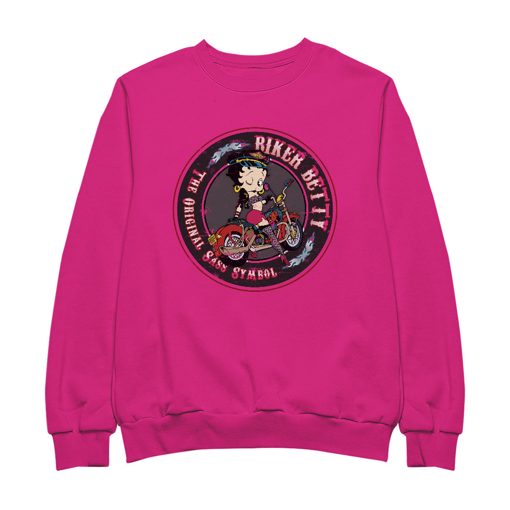 Betty Boop Biker Betty Women's Sweatshirt-Betty Boop Shop