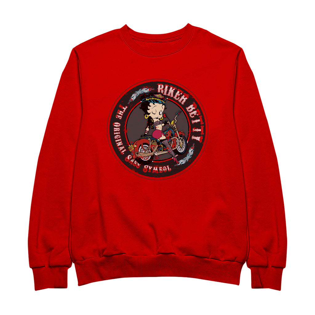 Betty Boop Biker Betty Women's Sweatshirt-Betty Boop Shop