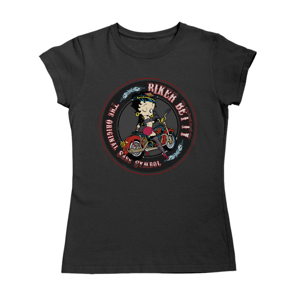Betty Boop Biker Betty Women's T-Shirt-Betty Boop Shop