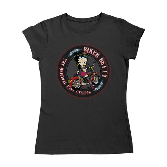Betty Boop Biker Betty Women's T-Shirt-Betty Boop Shop