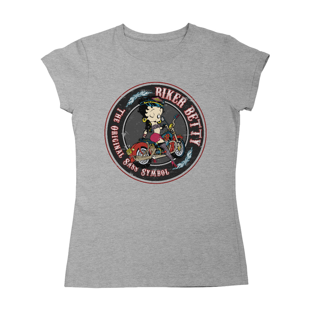 Betty Boop Biker Betty Women's T-Shirt-Betty Boop Shop
