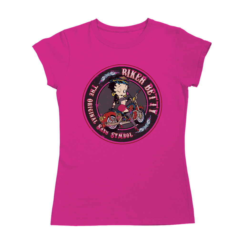 Betty Boop Biker Betty Women's T-Shirt-Betty Boop Shop