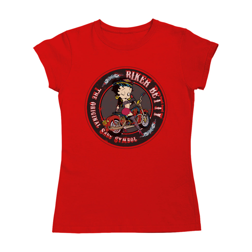 Betty Boop Biker Betty Women's T-Shirt-Betty Boop Shop