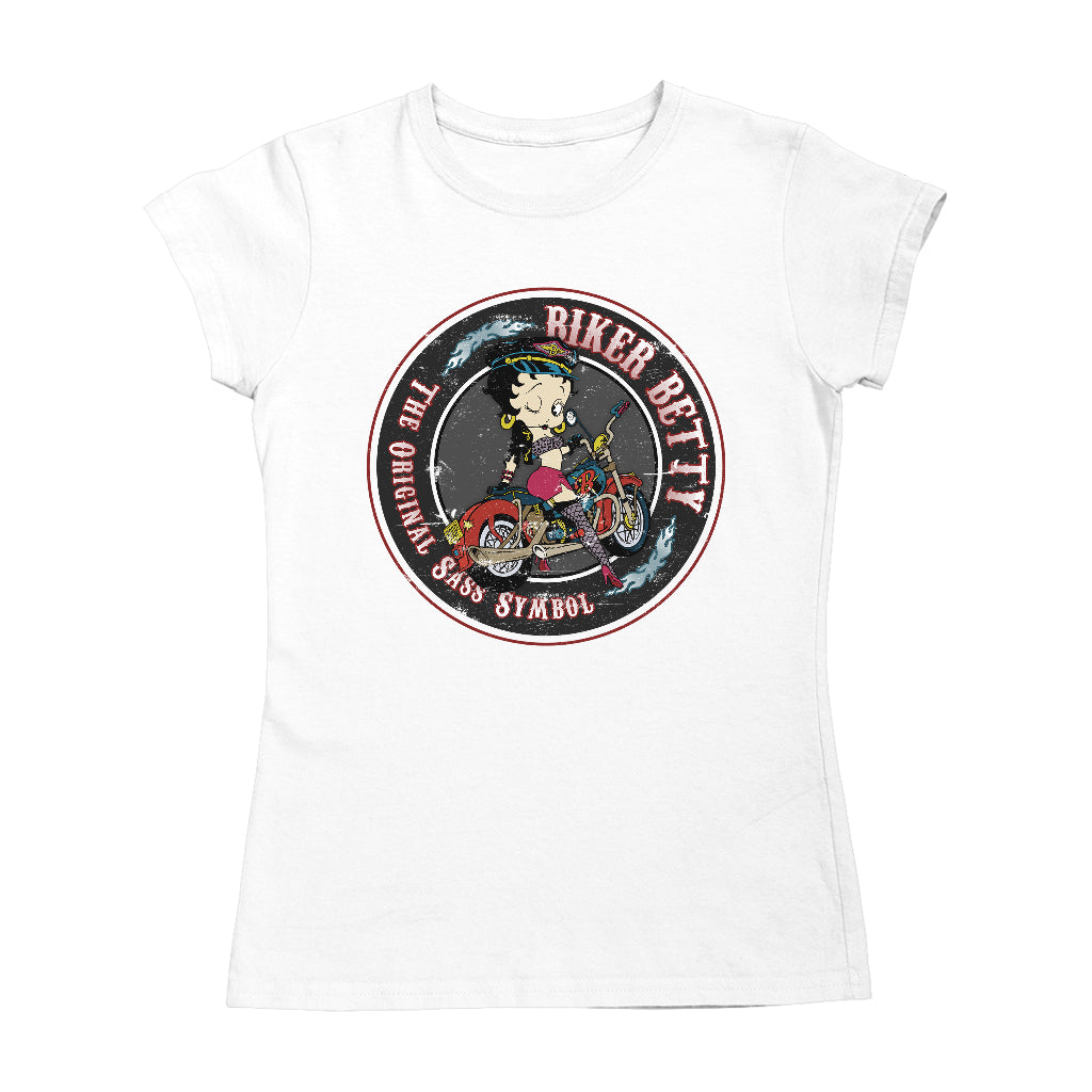 Betty Boop Biker Betty Women's T-Shirt-Betty Boop Shop