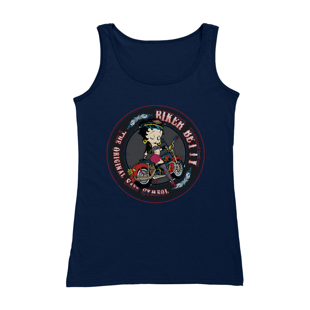 Betty Boop Biker Betty Women's Vest-Betty Boop Shop