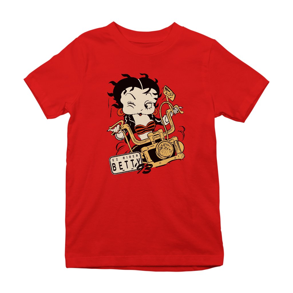 Betty Boop Ez Rider Betty Kids T-Shirt-Betty Boop Shop