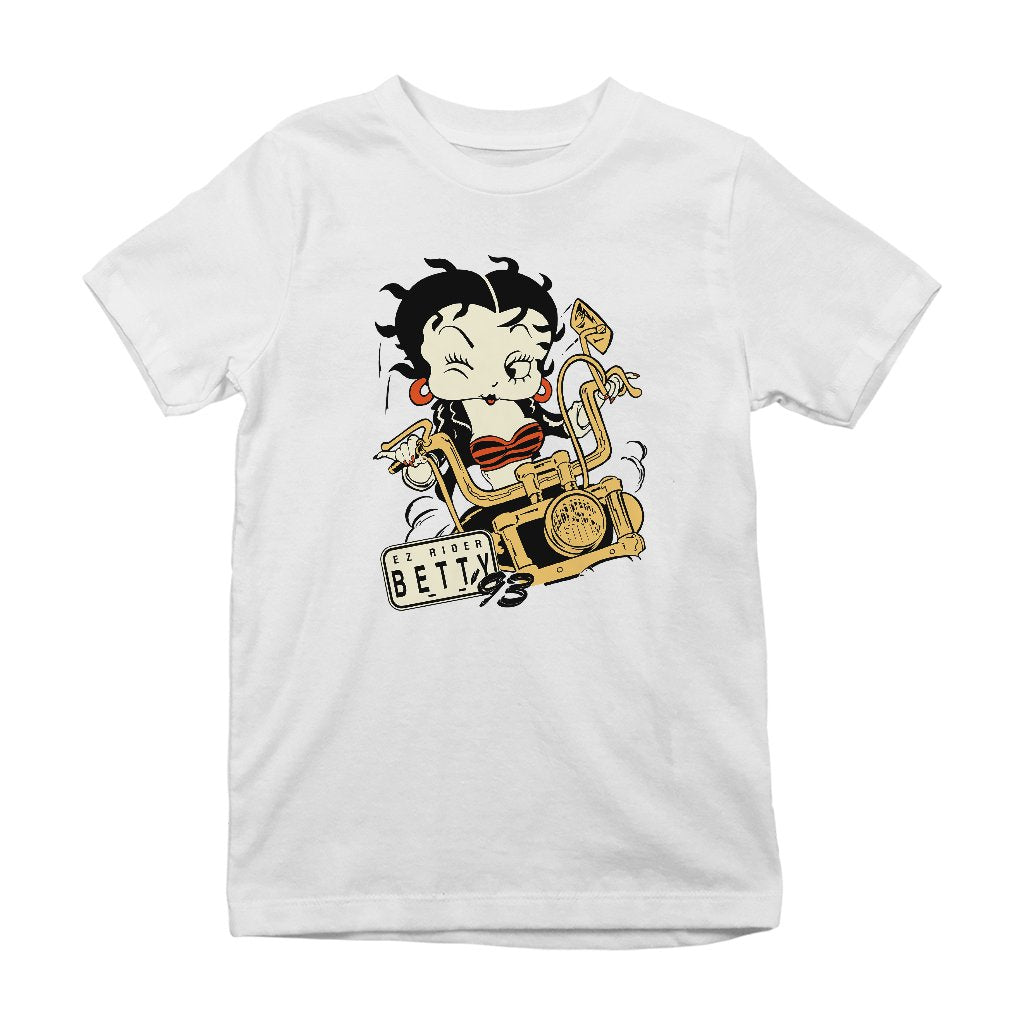 Betty Boop Ez Rider Betty Kids T-Shirt-Betty Boop Shop